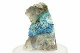 Vibrant Blue Cyanotrichite with Cubic Fluorite - China #238827-2